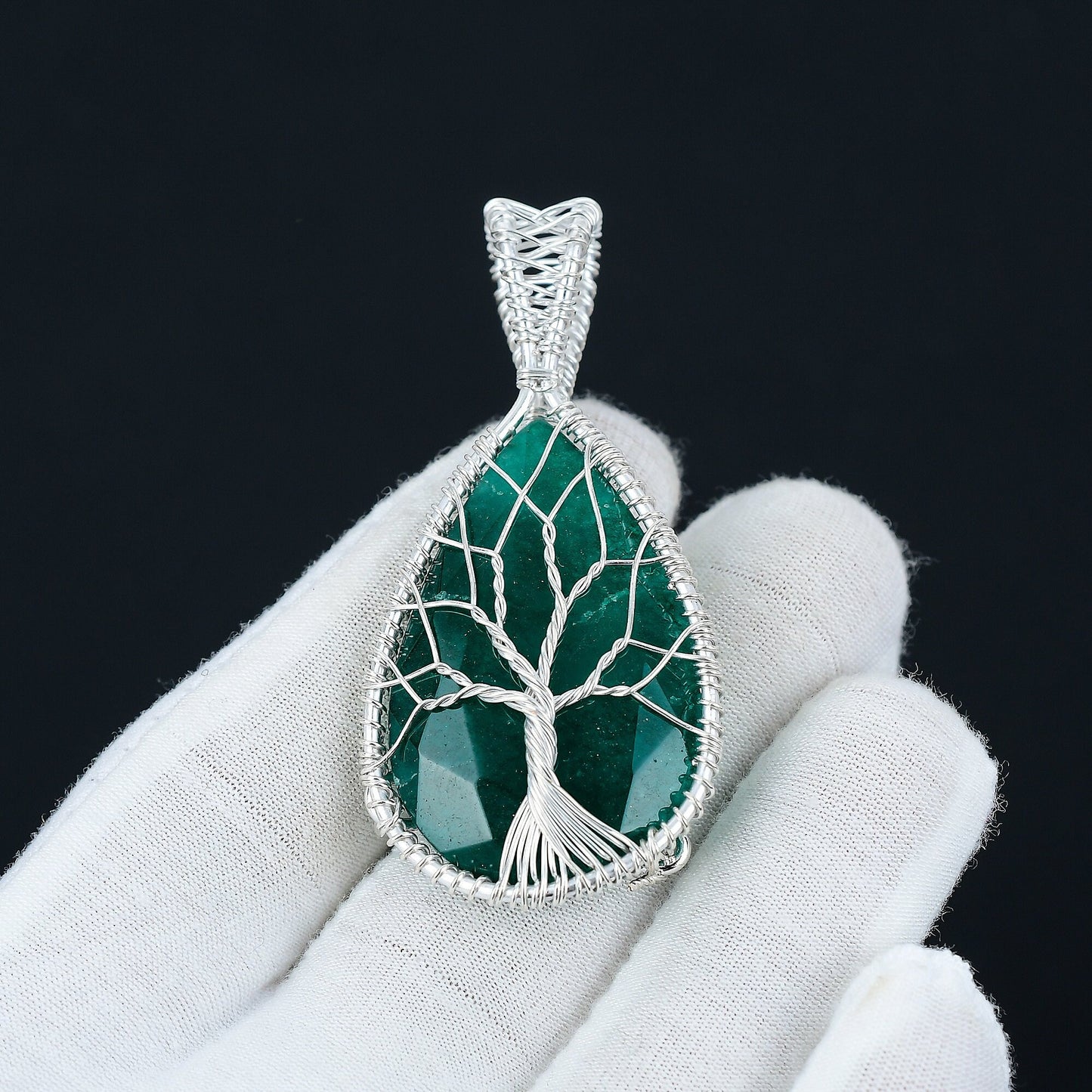 Green Emerald Gemstone Pendant