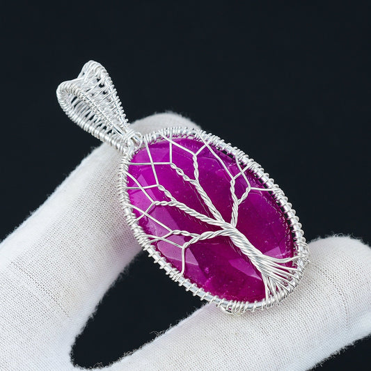 Red Kashmir Ruby Pendant
