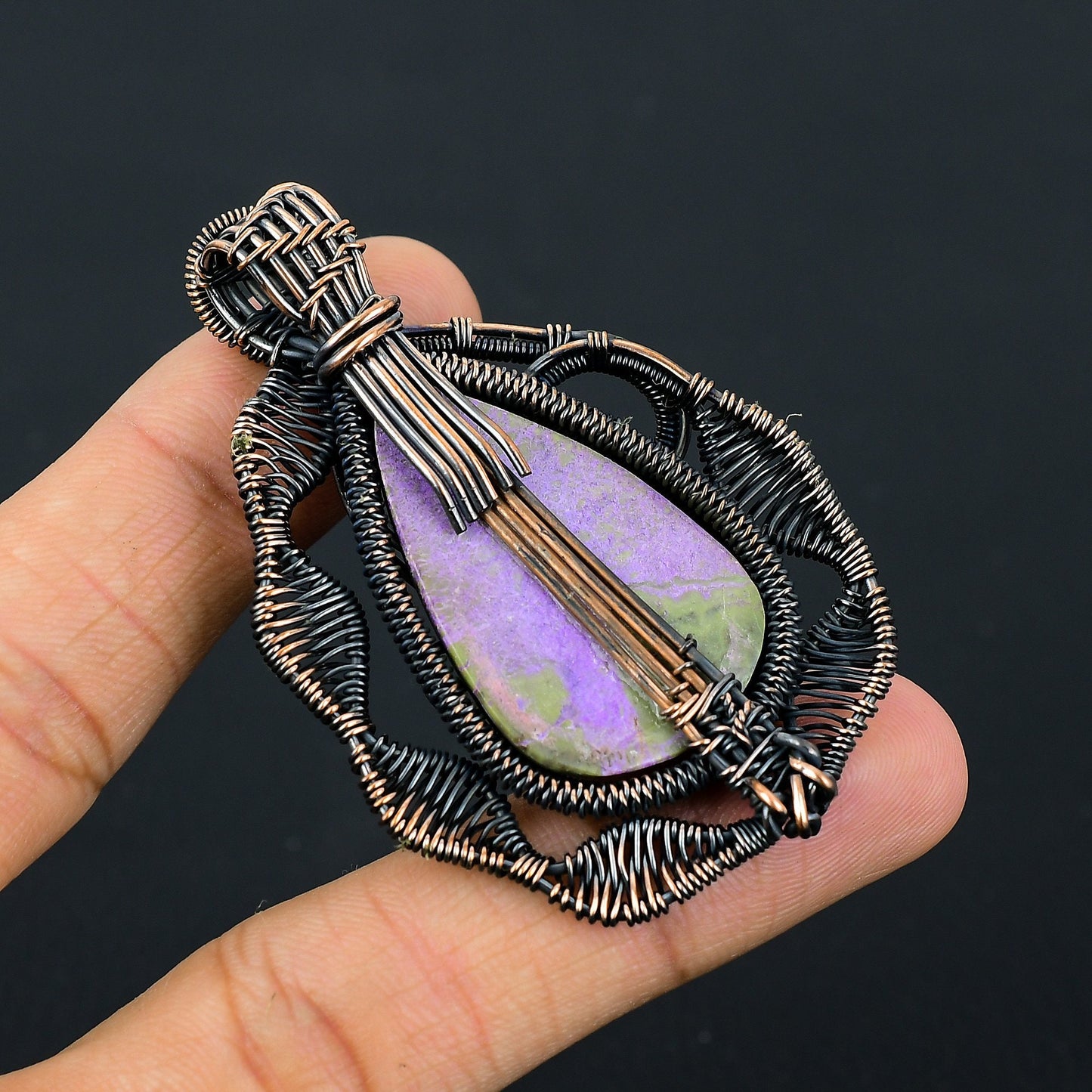 Purple Purpurite Gemstone Pendant