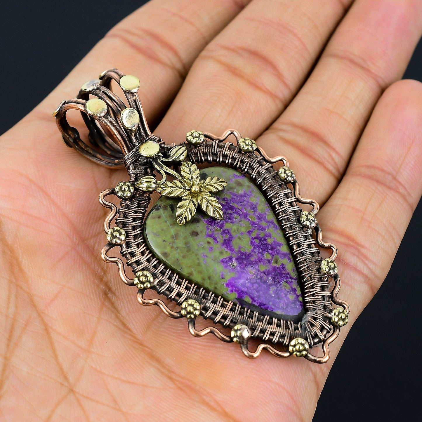 Purple Purpurite Gemstone Pendant