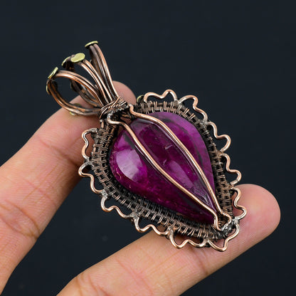 Kashmir Red Ruby Gemstone Pendant