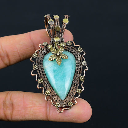 Turquoise Amazonite Gemstone Pendant