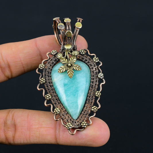 Turquoise Amazonite Gemstone Pendant