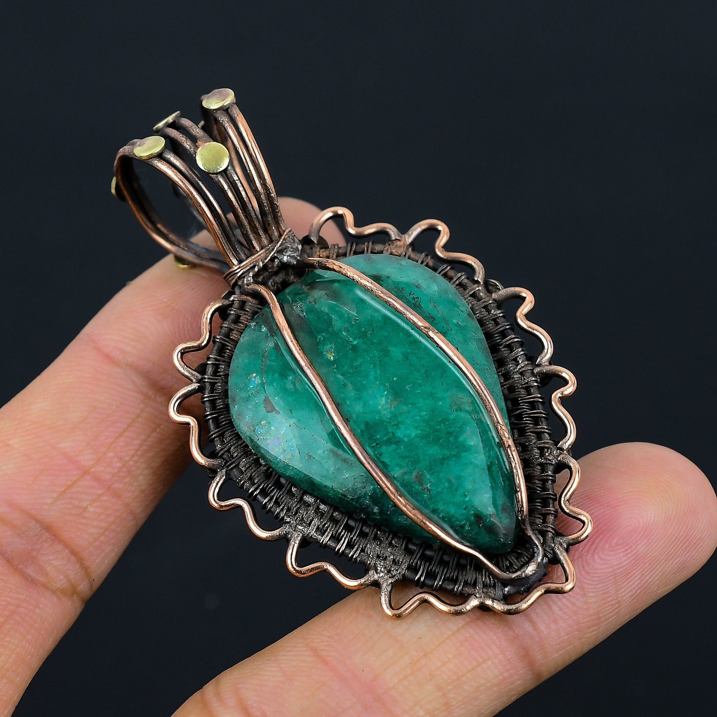 Green Emerald Gemstone Pendant