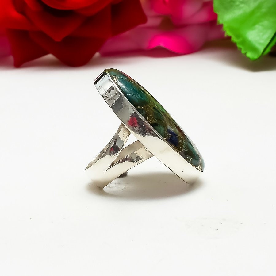 Blue Copper Sodalite Sterling Silver Ring