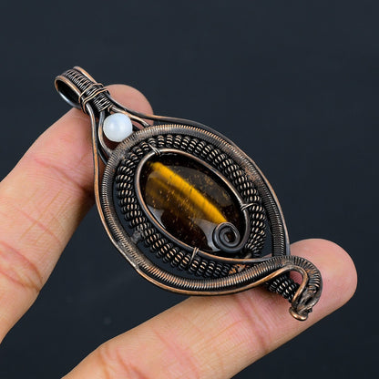 Golden Brown Tiger Eye Gemstone Pendant