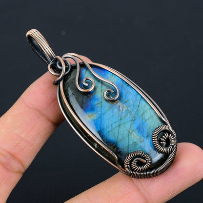 Blue Labradorite Gemstone Pendant