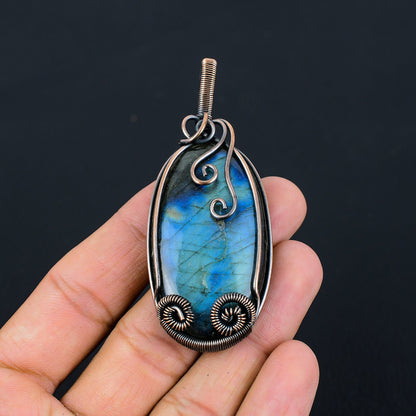 Blue Labradorite Gemstone Pendant