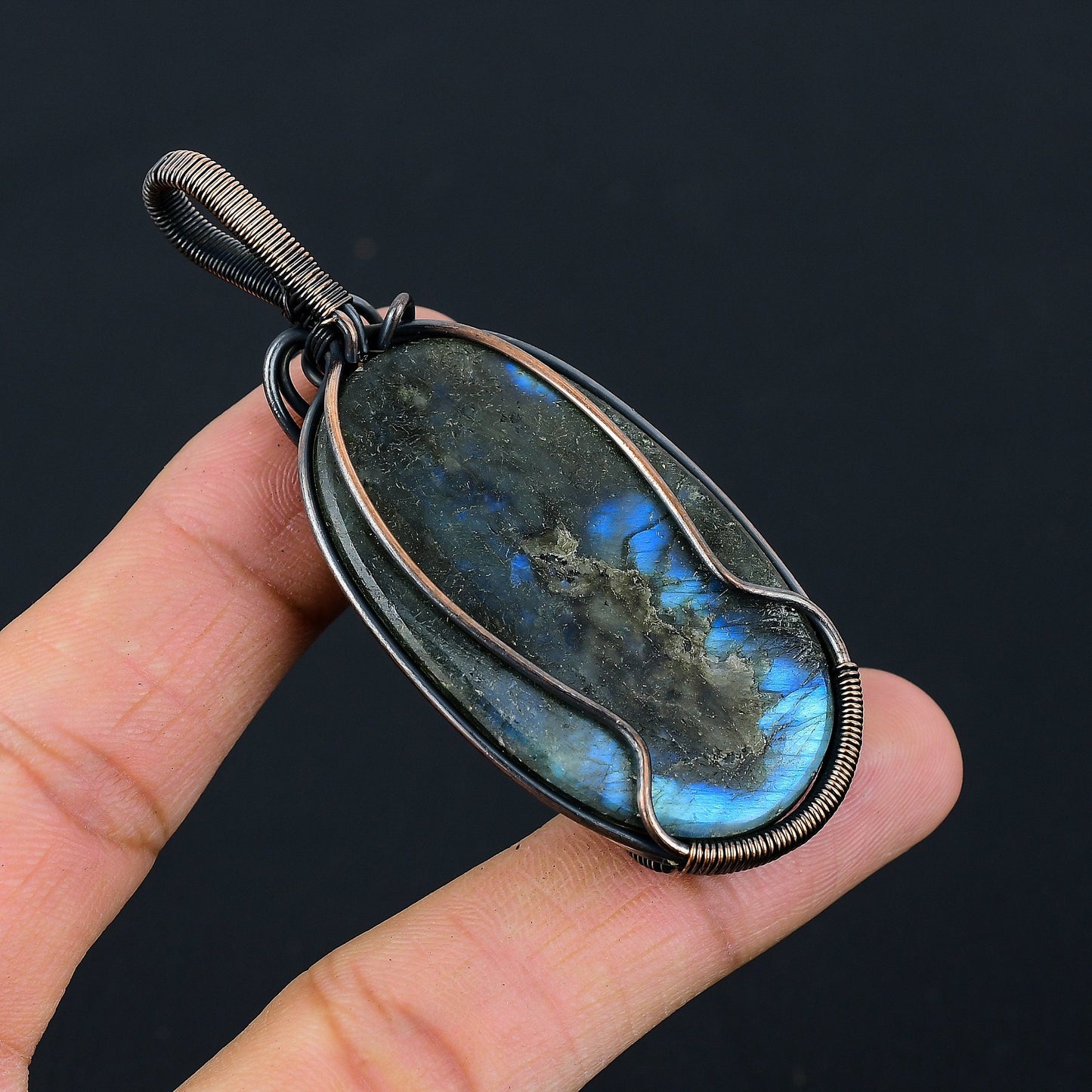 Blue Labradorite Gemstone Pendant