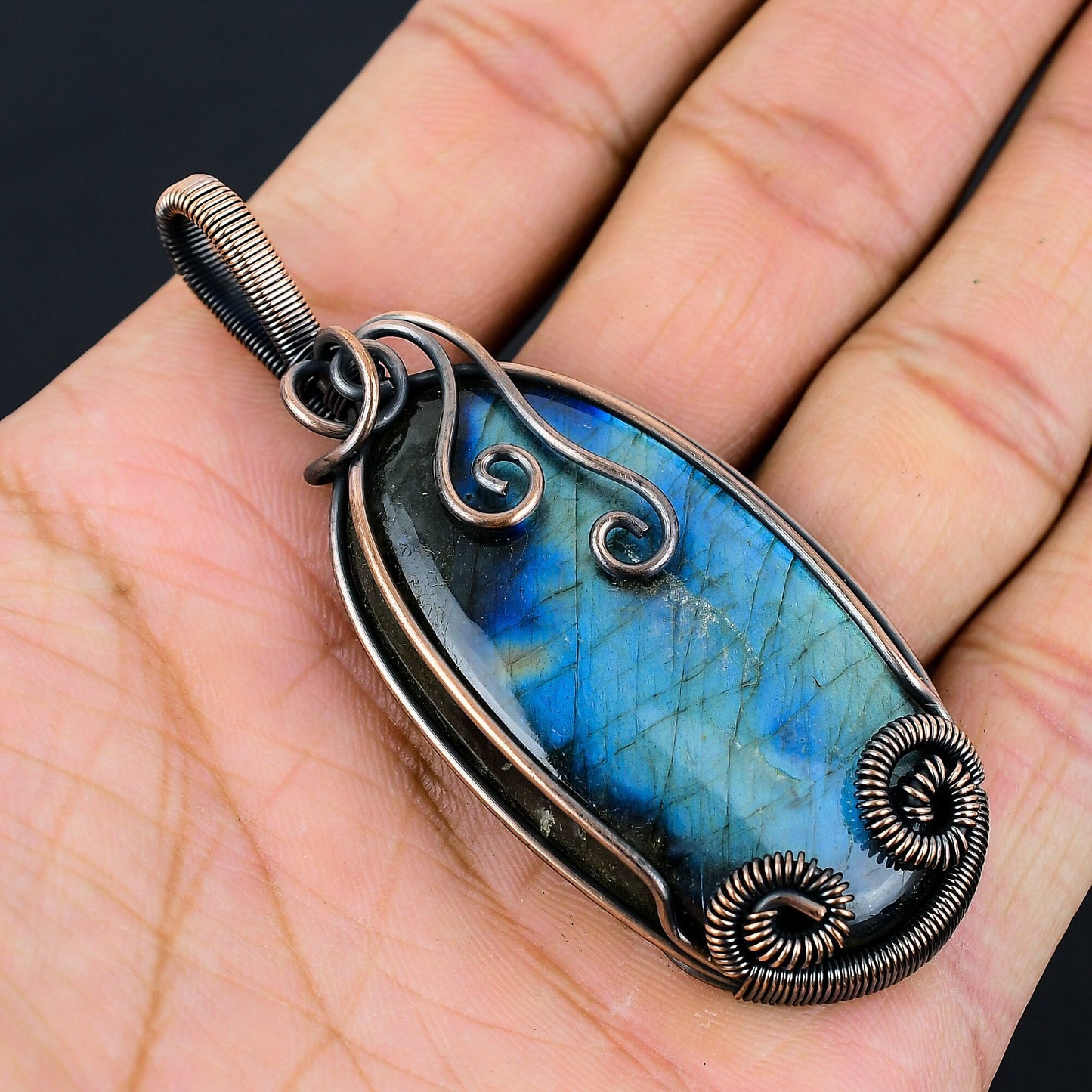 Blue Labradorite Gemstone Pendant