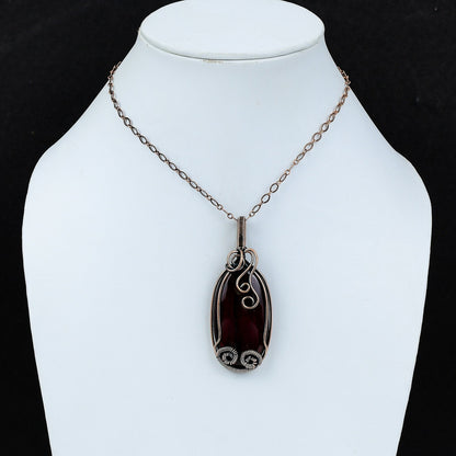 Red Fire Labradorite Gemstone Pendant