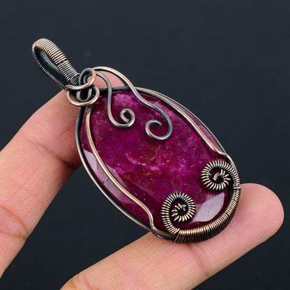 Red Ruby Gemstone Pendant