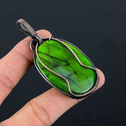 Green Labradorite Gemstone Pendant