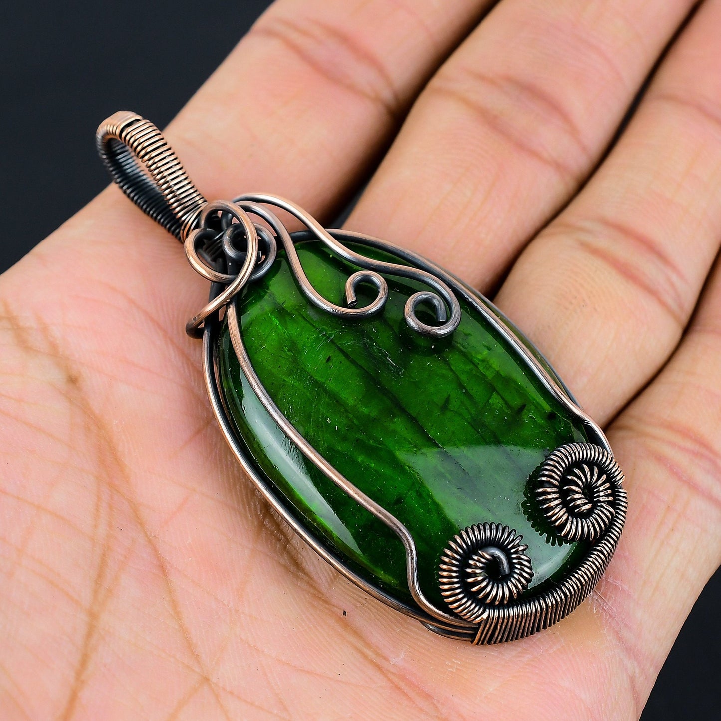 Green Labradorite Gemstone Pendant