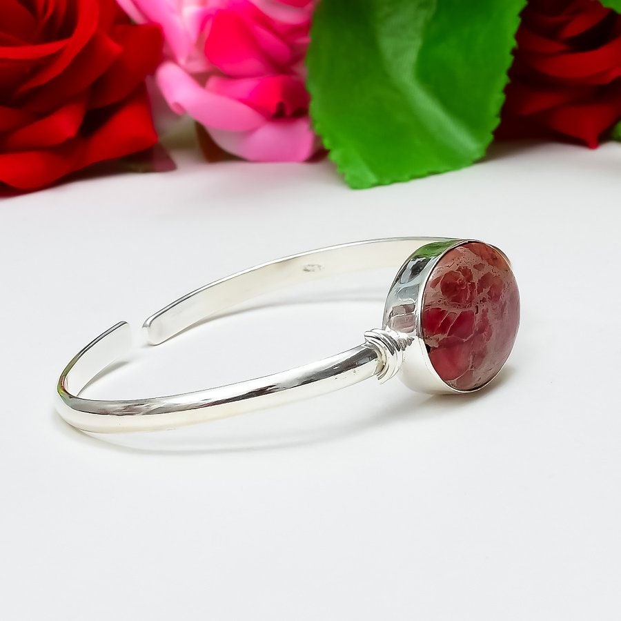 Green Sea Sediment Jasper Cuff Bangle