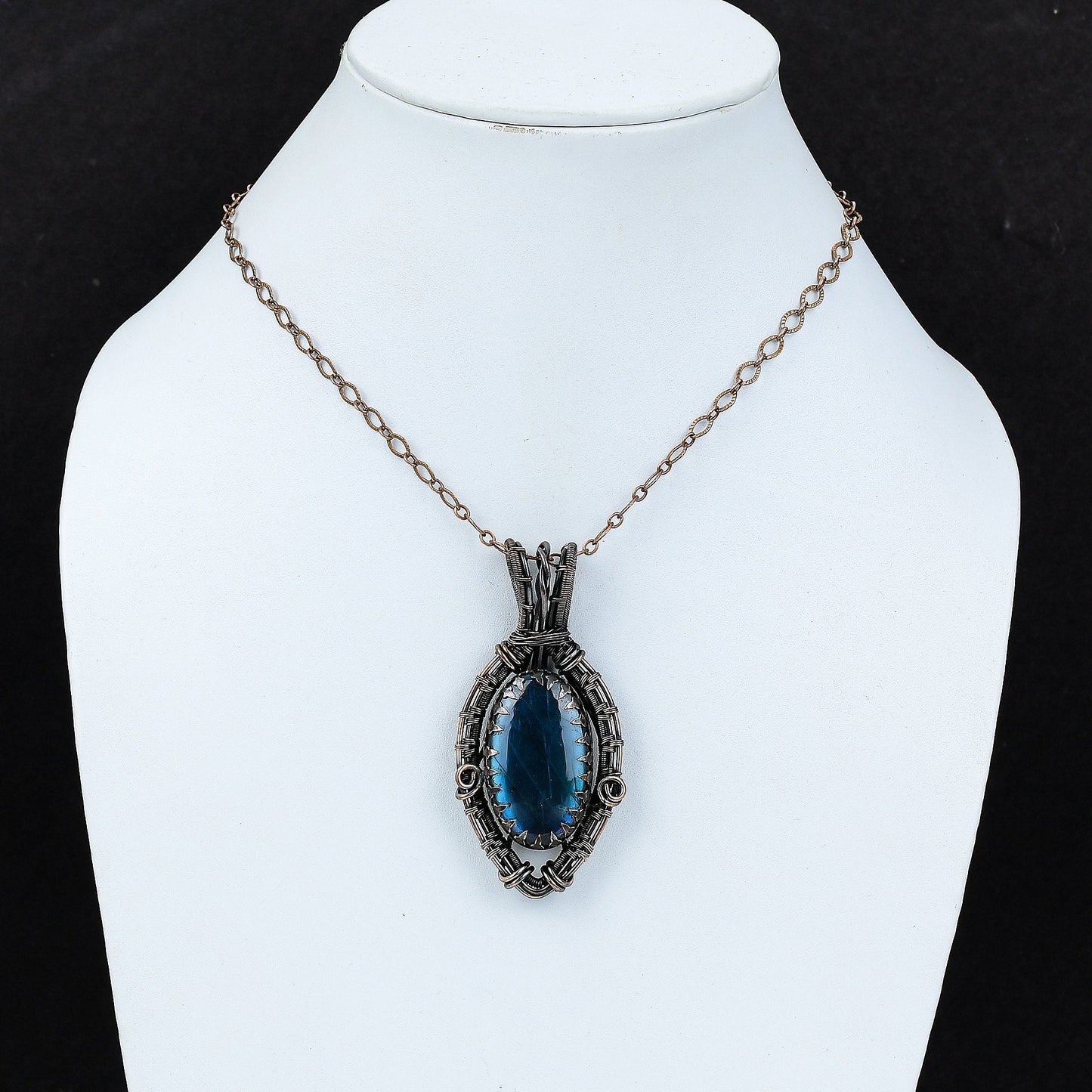 Blue Labradorite Gemstone Pendant