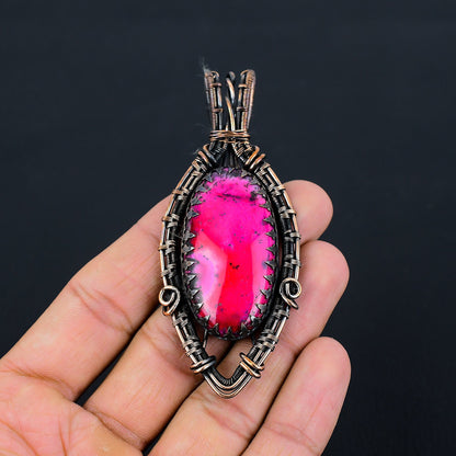 Pink Dendrite Opal Gemstone Pendant
