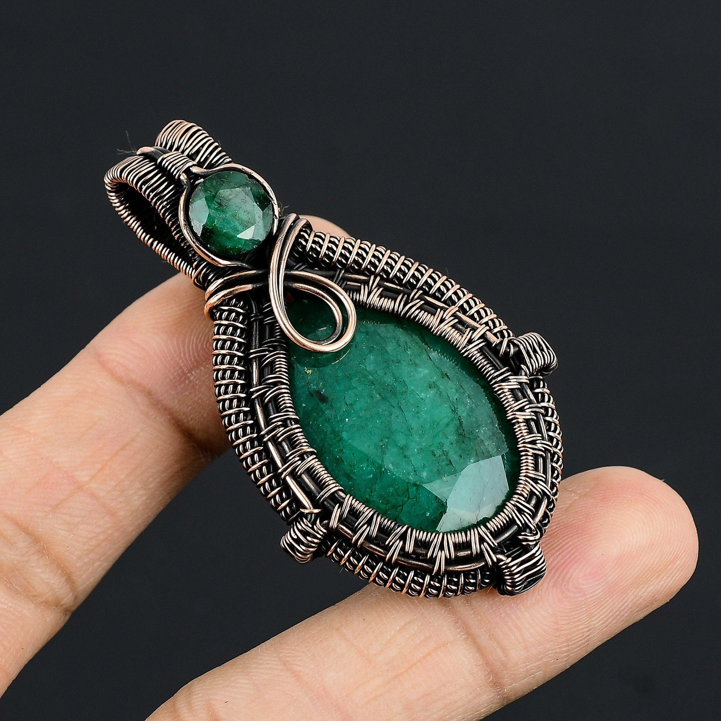 Green Emerald Gemstone Pendant