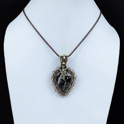 Copper Orthoceras Gemstone Pendant