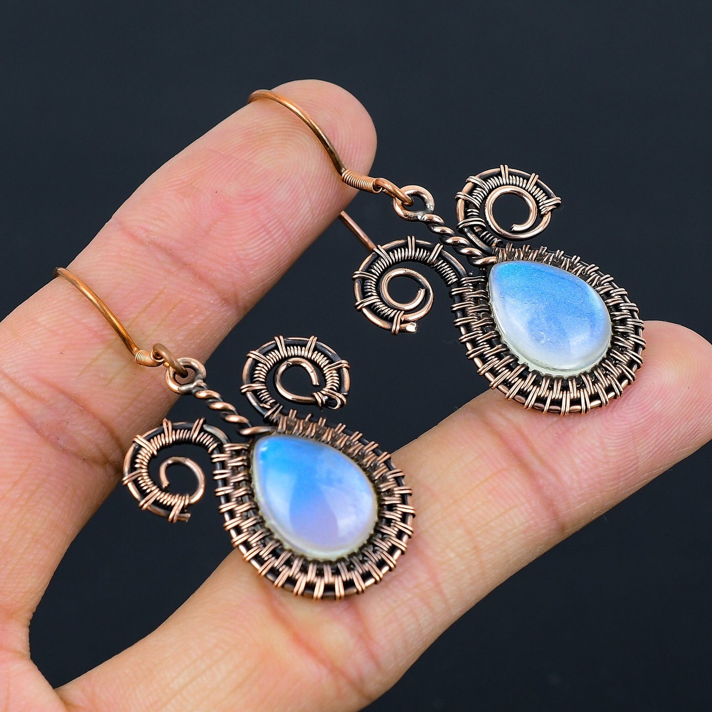 Rainbow Opal Gemstone Earrings