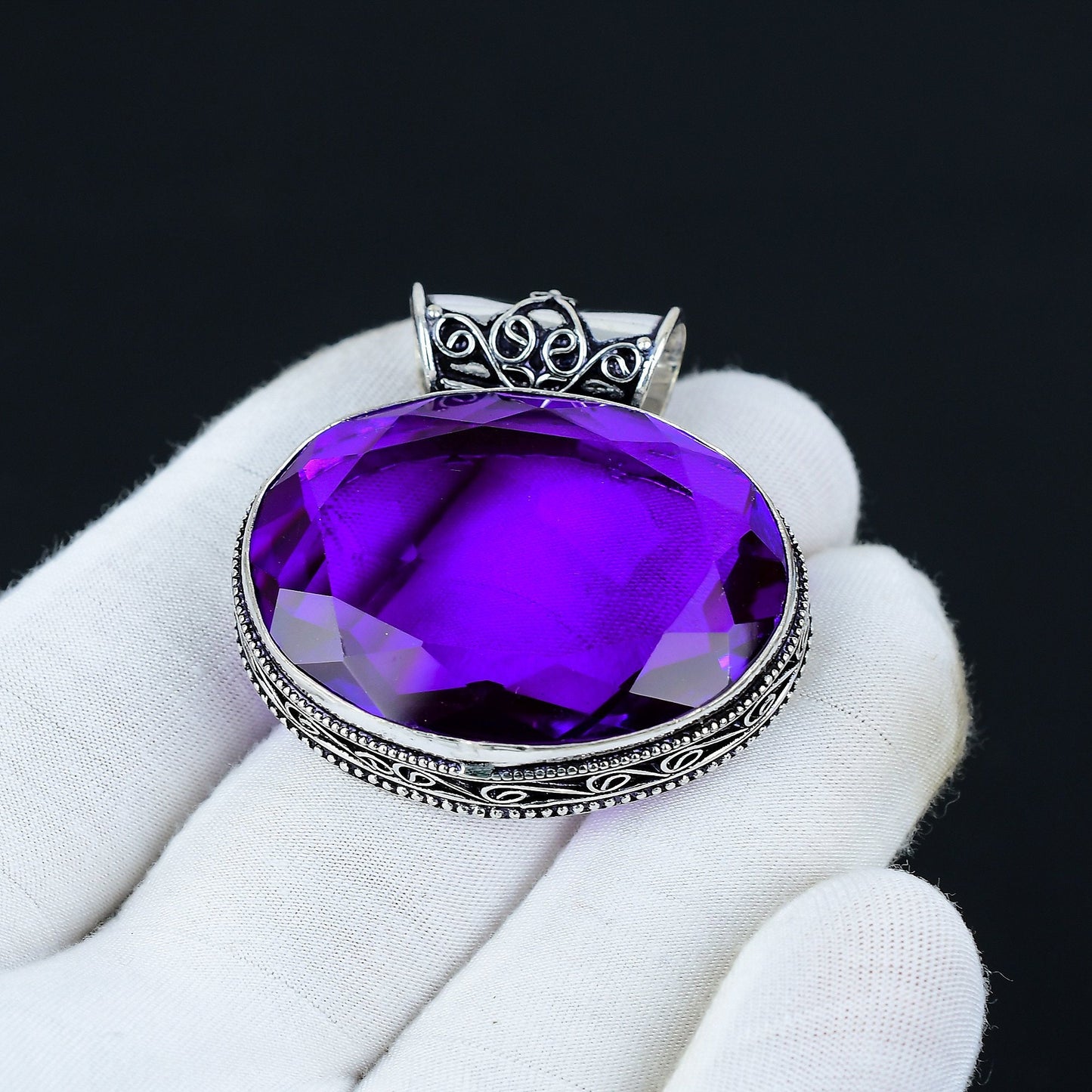 Purple Amethyst Gemstone Pendant