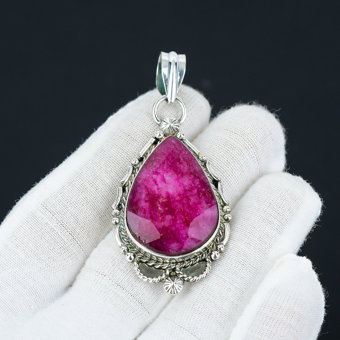 Red Ruby Gemstone Pendant
