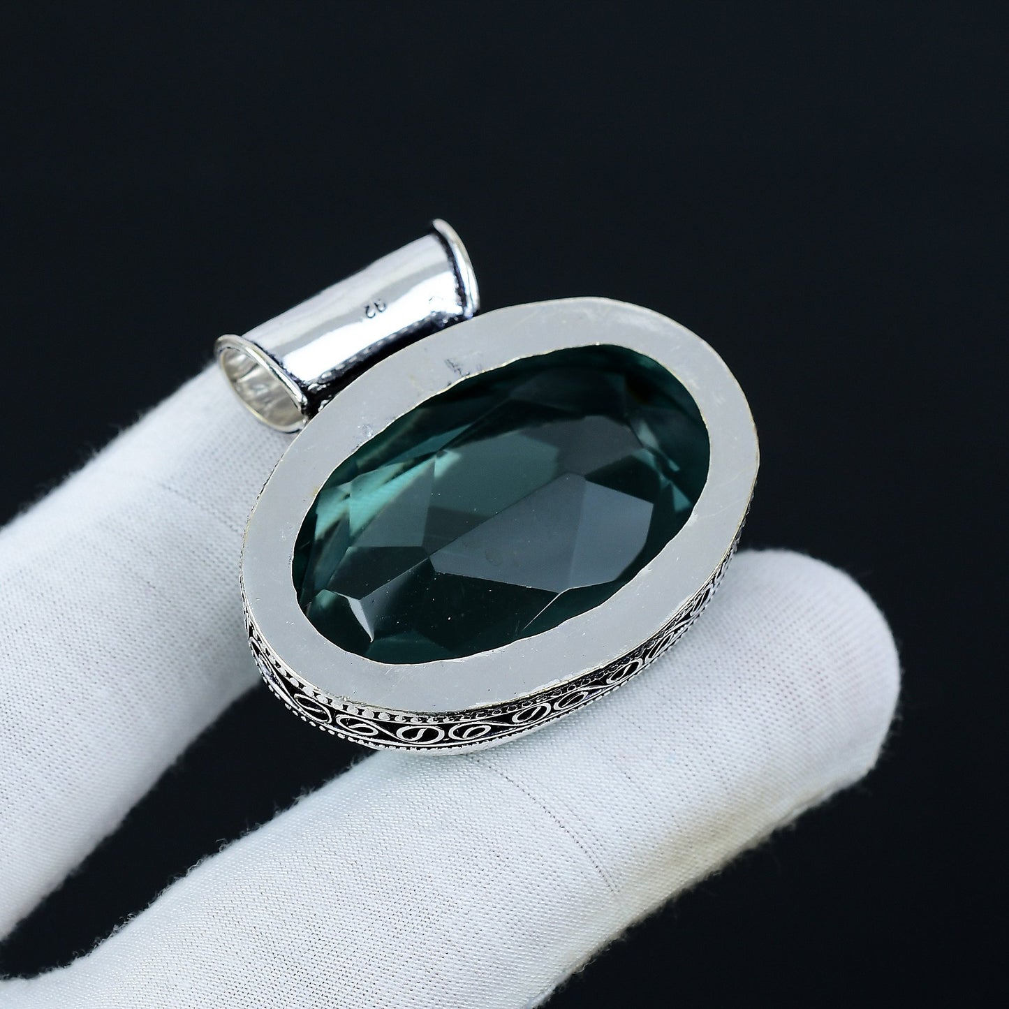 Aquamarine Sterling Silver Pendant