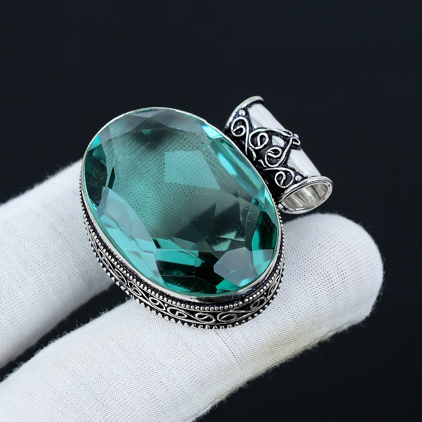 Aquamarine Sterling Silver Pendant