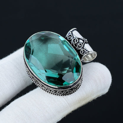 Aquamarine Sterling Silver Pendant