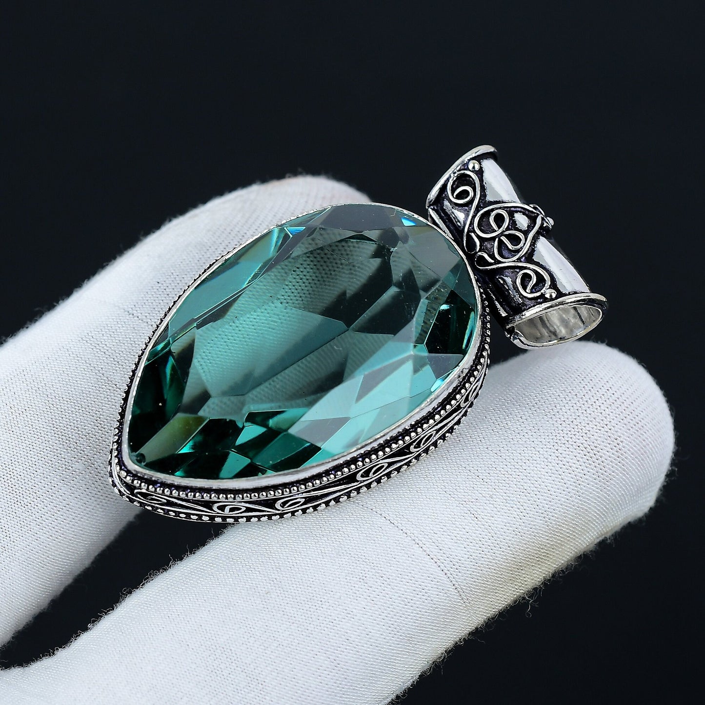 Blue Aquamarine Gemstone Pendant