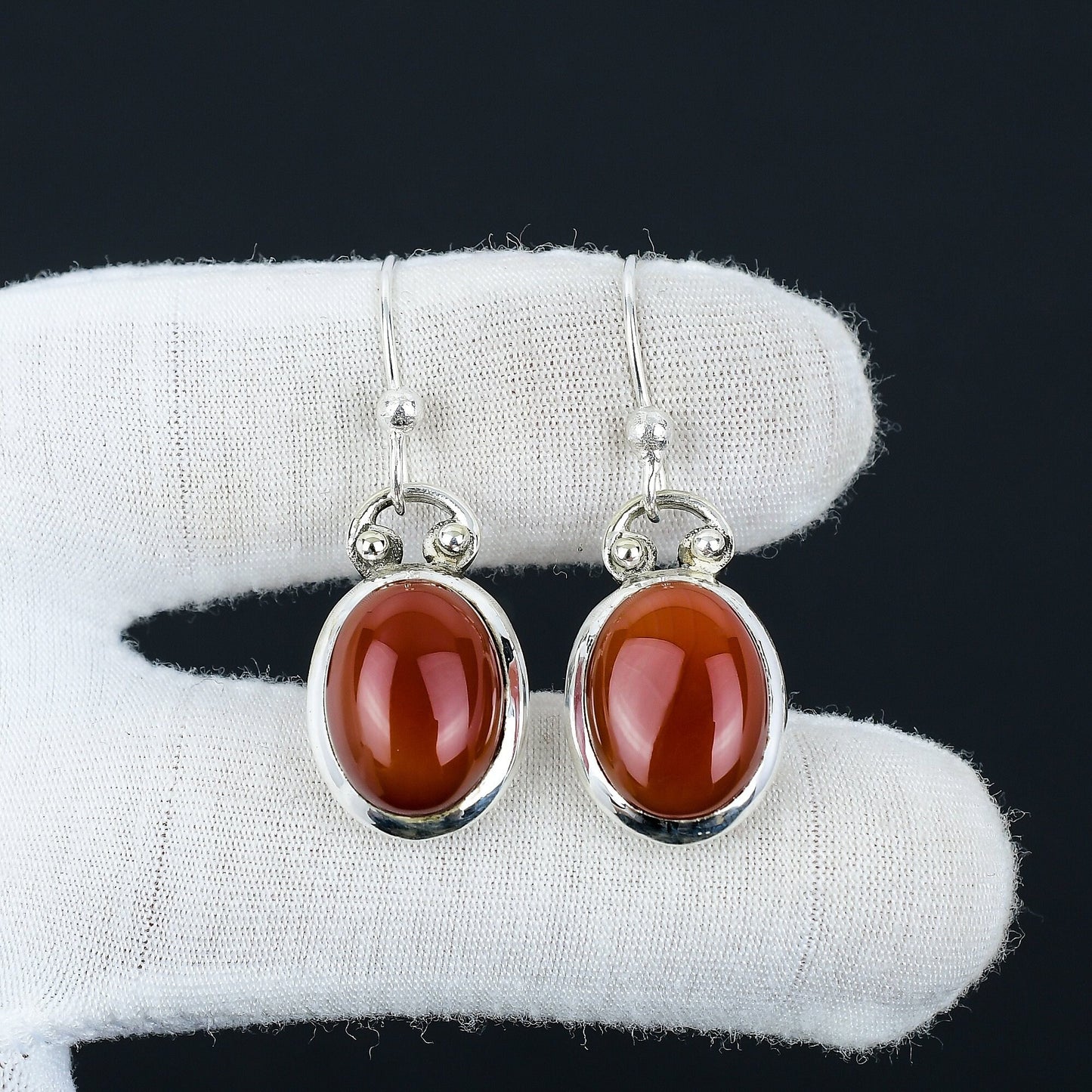 Red Carnelian Gemstone Earrings