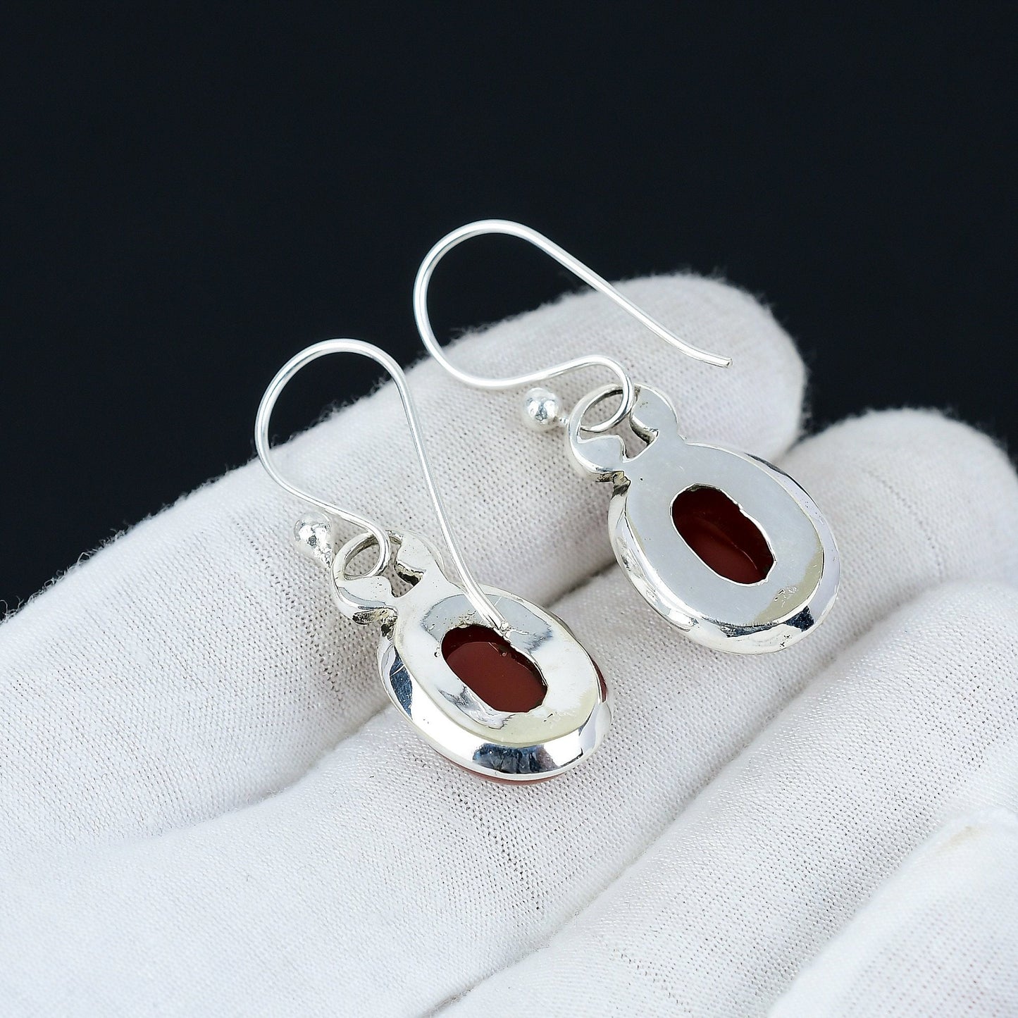 Red Carnelian Gemstone Earrings