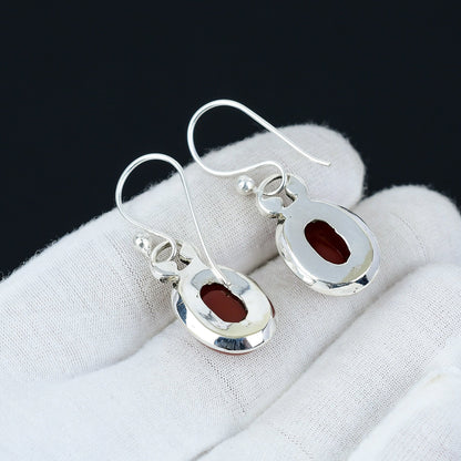 Red Carnelian Gemstone Earrings