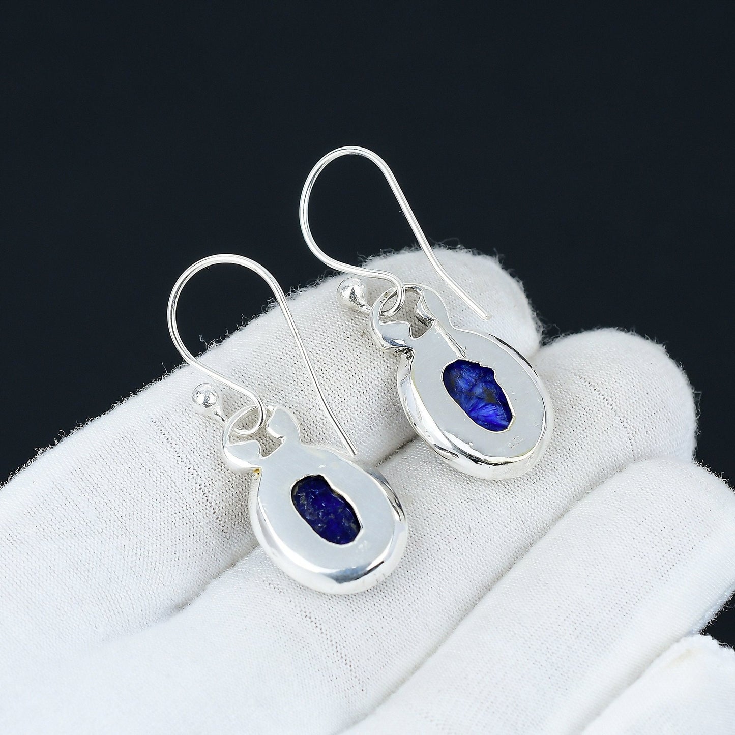 Blue Sapphire Gemstone Earrings