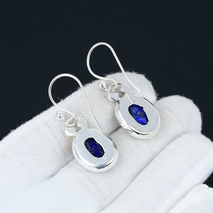 Blue Sapphire Gemstone Earrings