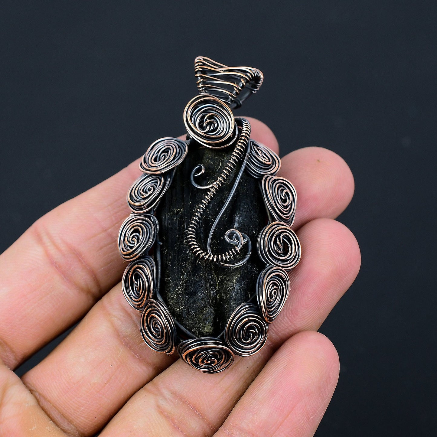 Black Tourmaline Gemstone Pendant