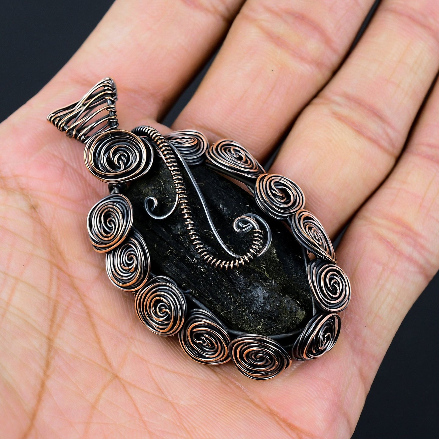 Black Tourmaline Gemstone Pendant