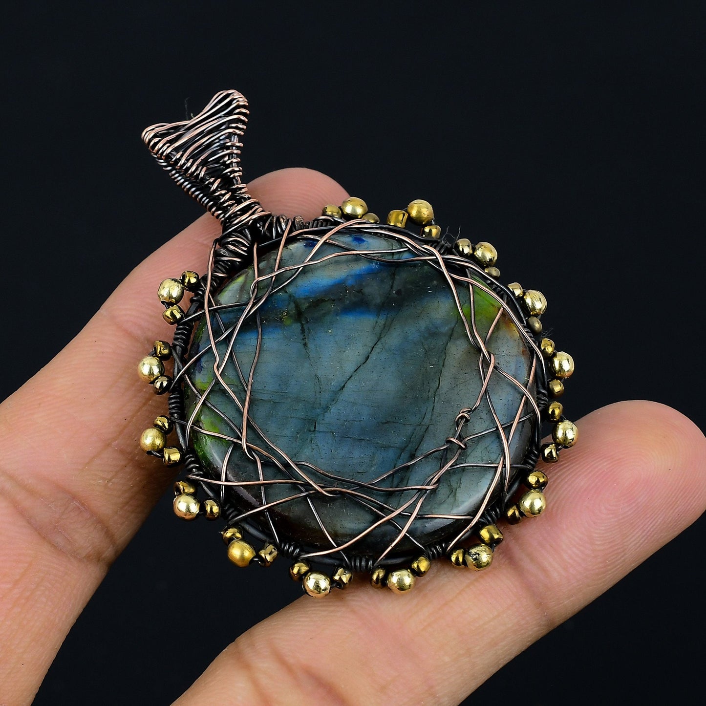 Blue Labradorite Gemstone Pendant