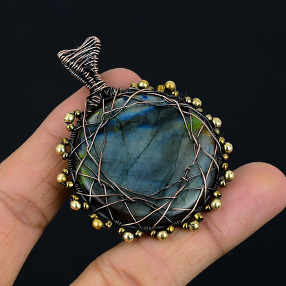 Blue Labradorite Gemstone Pendant