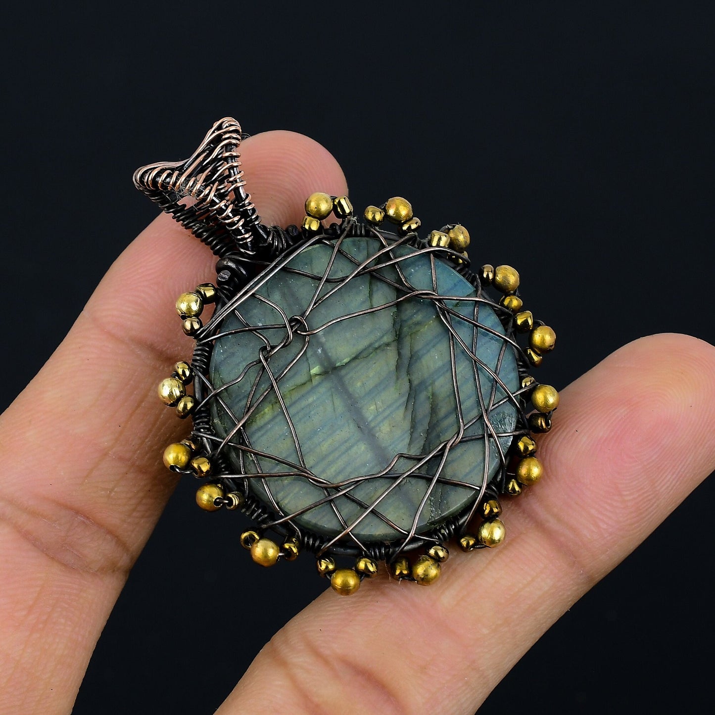 Blue Labradorite Gemstone Pendant