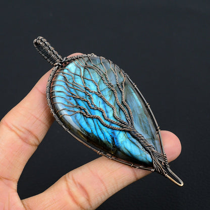 Blue Labradorite Gemstone Pendant