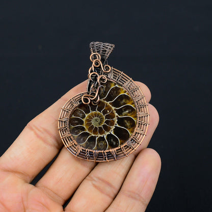 Brown Ammonite Gemstone Pendant
