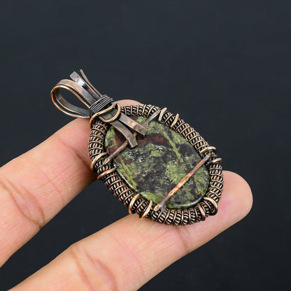 Green Bloodstone Gemstone Pendant