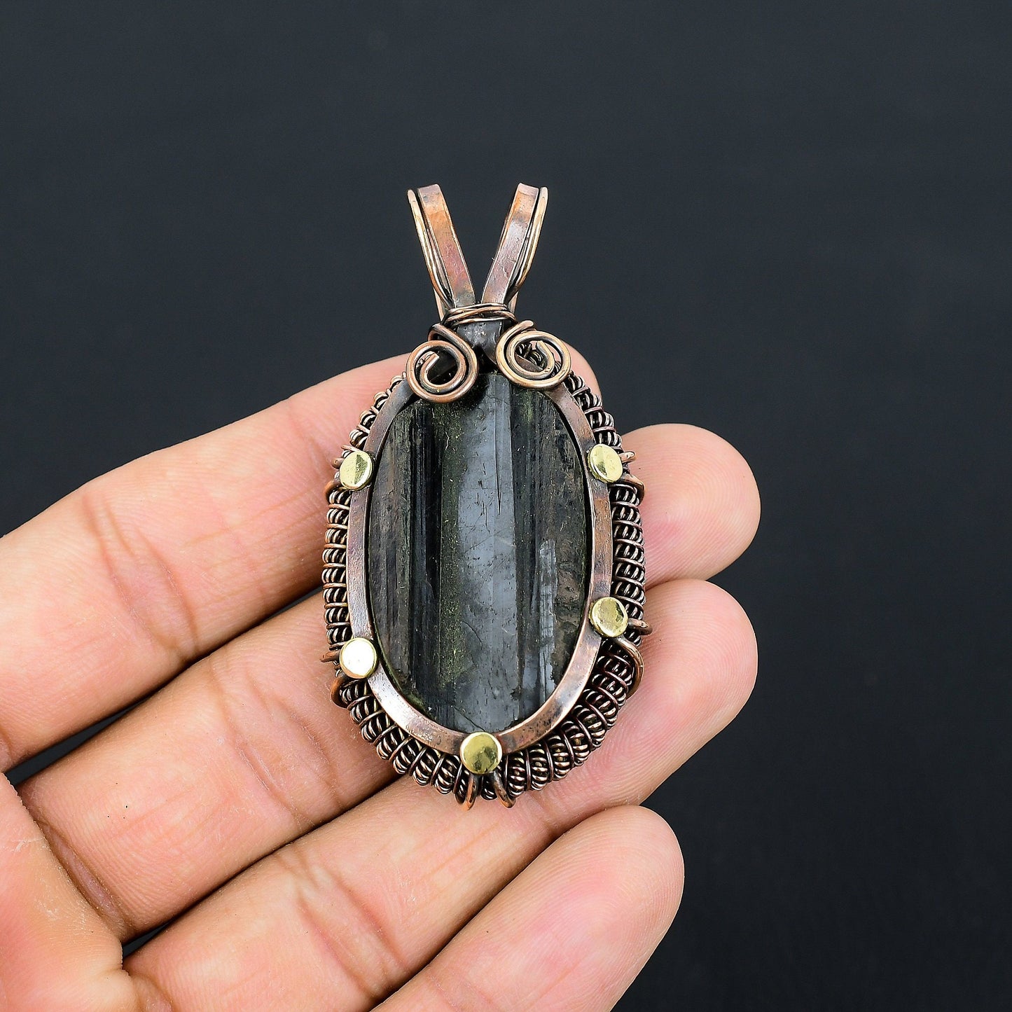 Black Tourmaline Gemstone Pendant