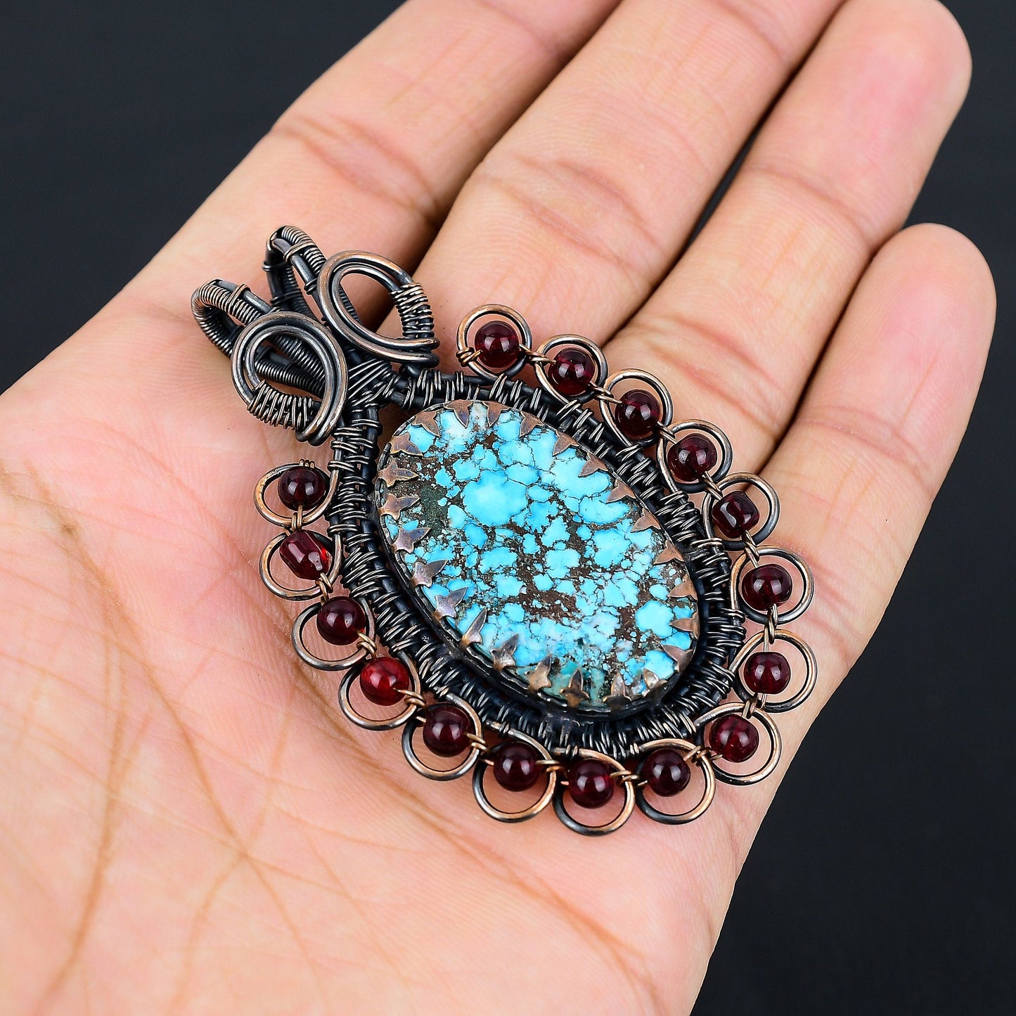 Blue Turquoise Gemstone Pendant