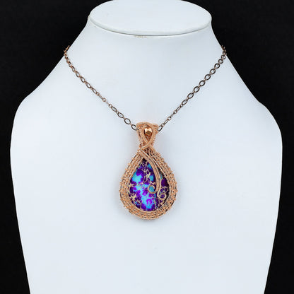 Purple Sea Sediment Jasper Gemstone Pendant