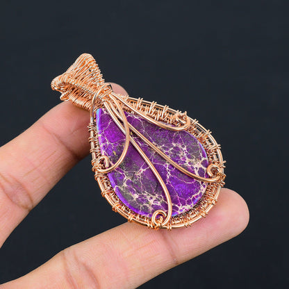Purple Sea Sediment Jasper Gemstone Pendant