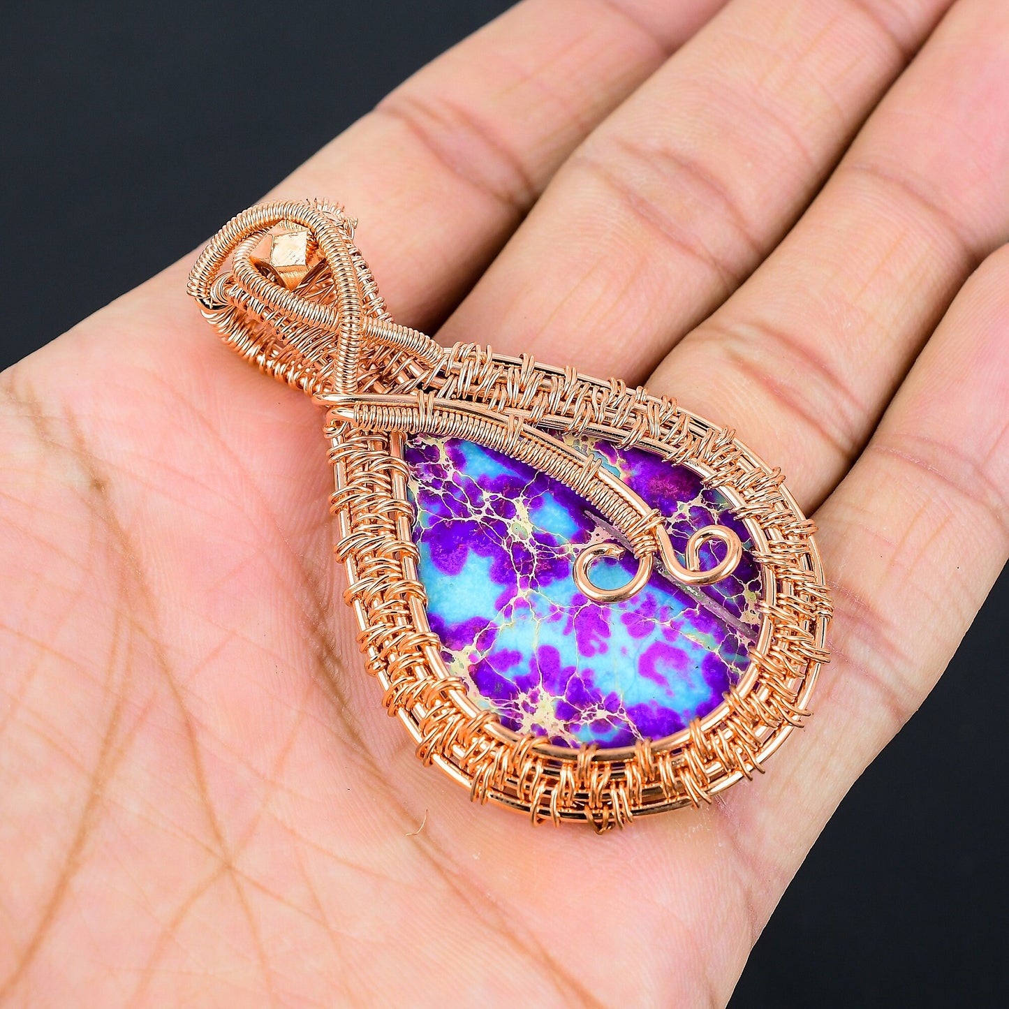 Purple Sea Sediment Jasper Gemstone Pendant