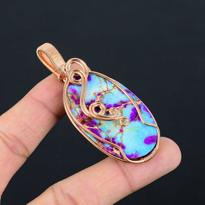 Purple Sea Sediment Jasper Gemstone Pendant