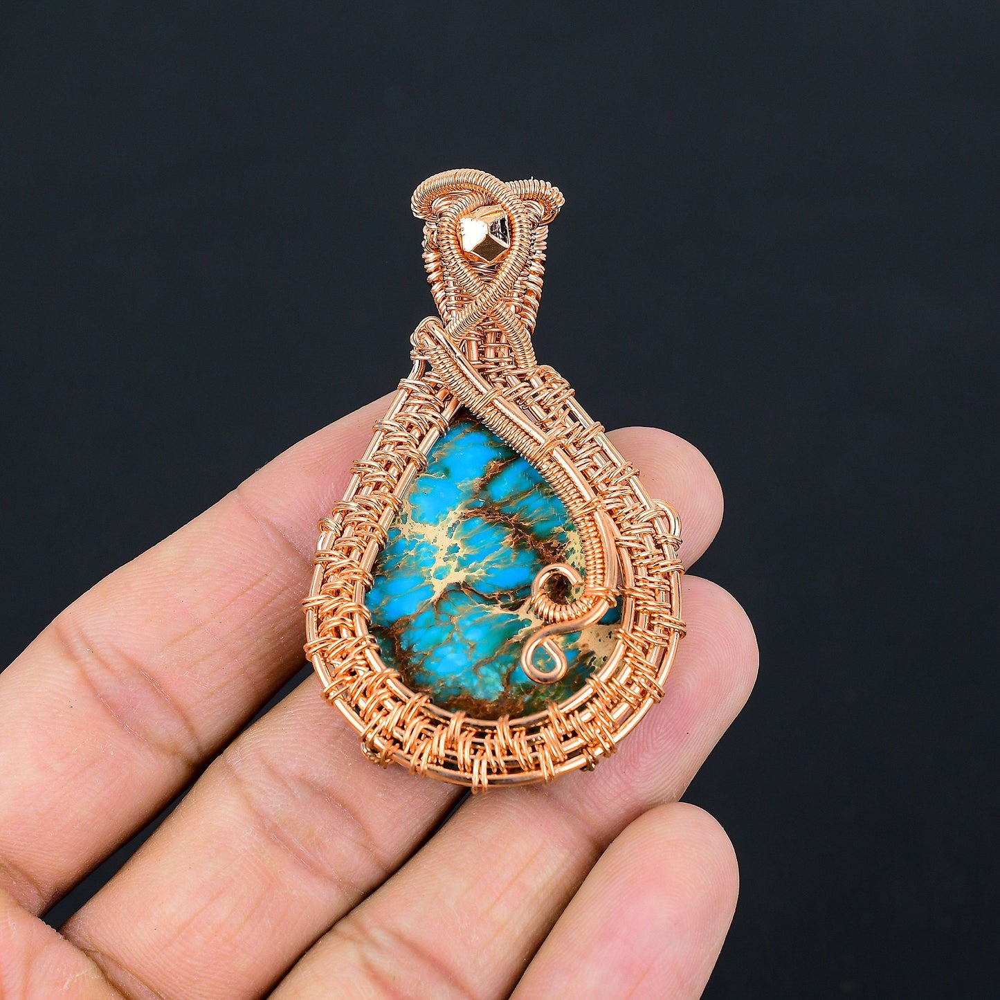 Pink Sea Sediment Jasper Gemstone Pendant